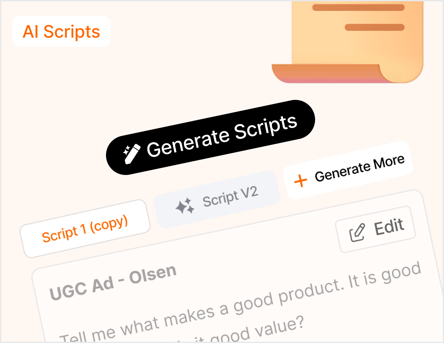 AI scripts preview
