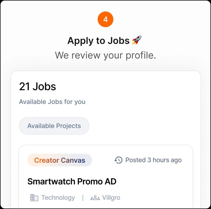 Step 4 for becoming a creator in passionbits